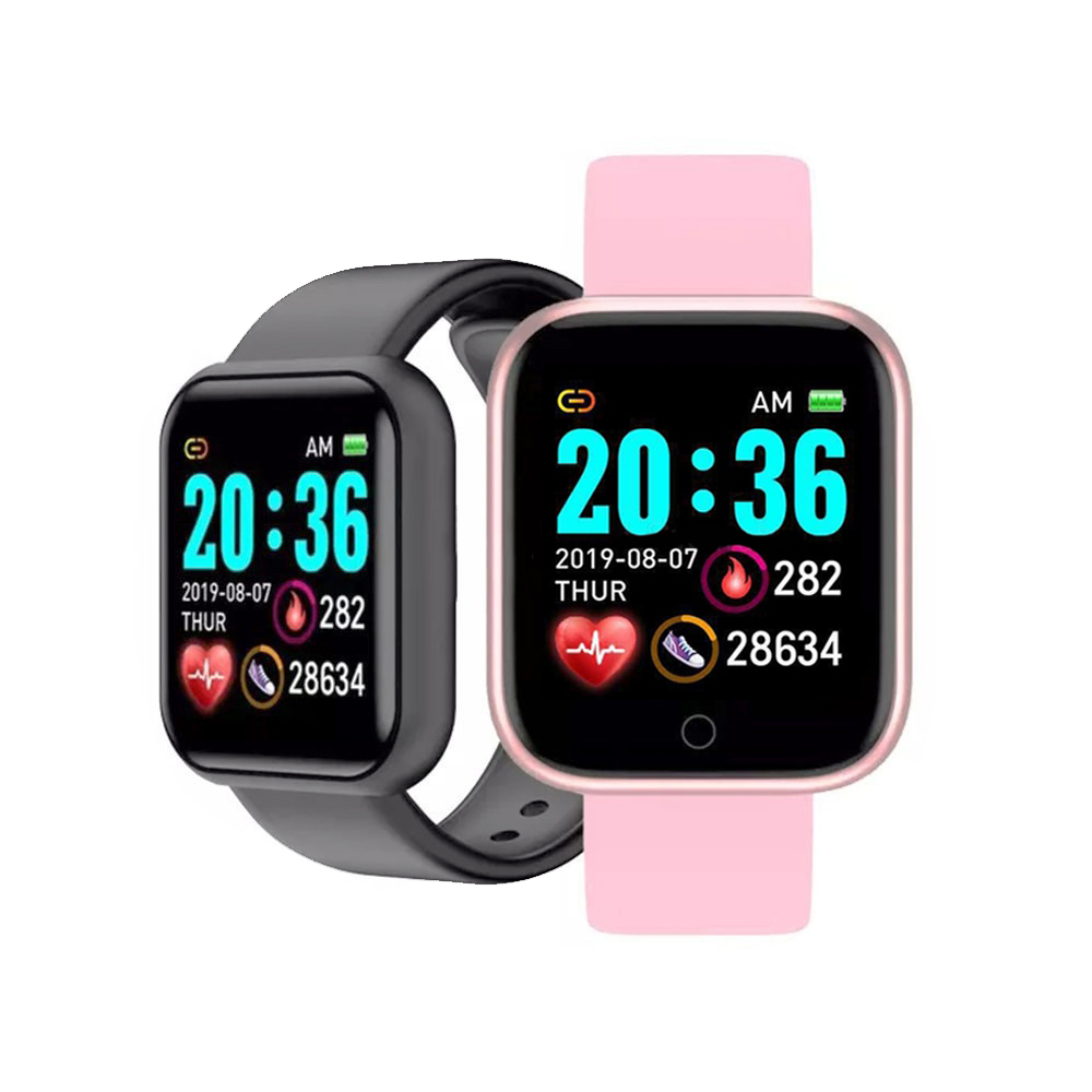 Original Y68 smart watch men's women's heart rate blood pressure monitor waterproof sports smart bracelet for Xiaomi IOS D20