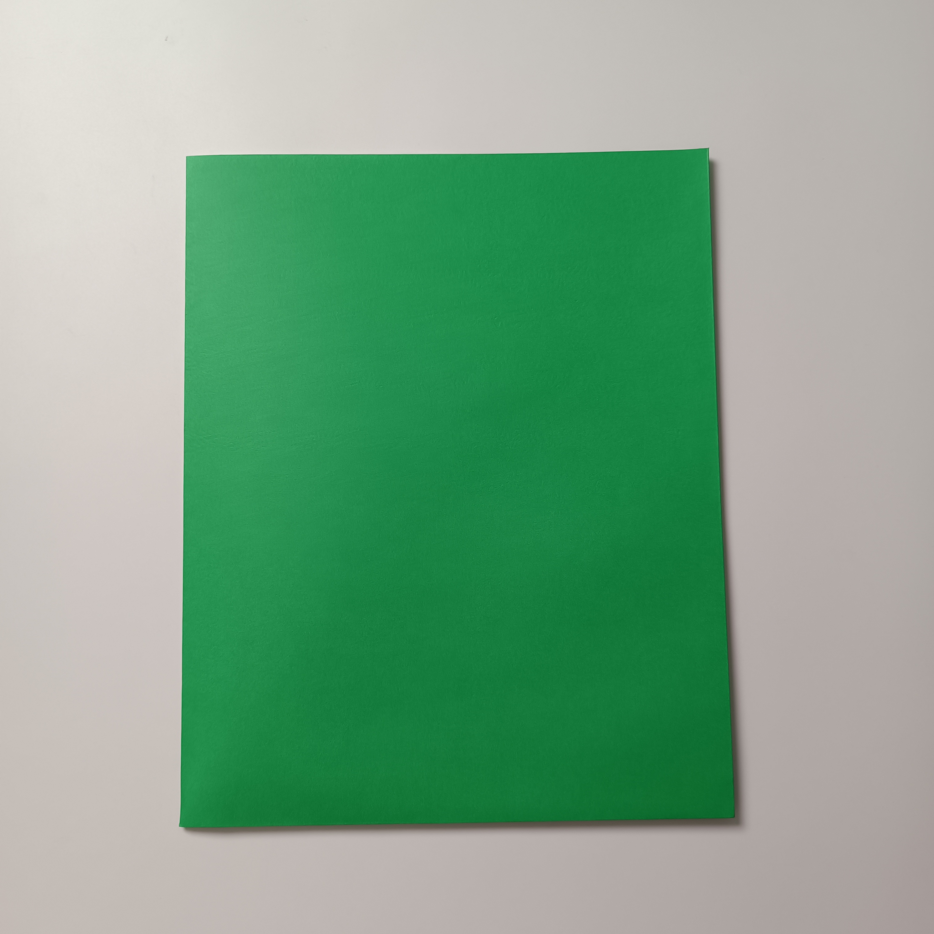 23.7x29.5cm Wholesale Custom Light Weight Paper File Folder Pure Green Presentation Folder
