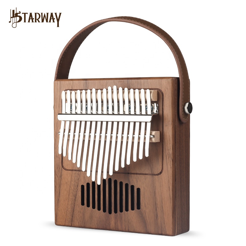 Starway изготовленный на заказ Твердый Топ грецкий орех калимба 17 клавиш большой палец пианино детский музыкальный инструмент калимба для детей