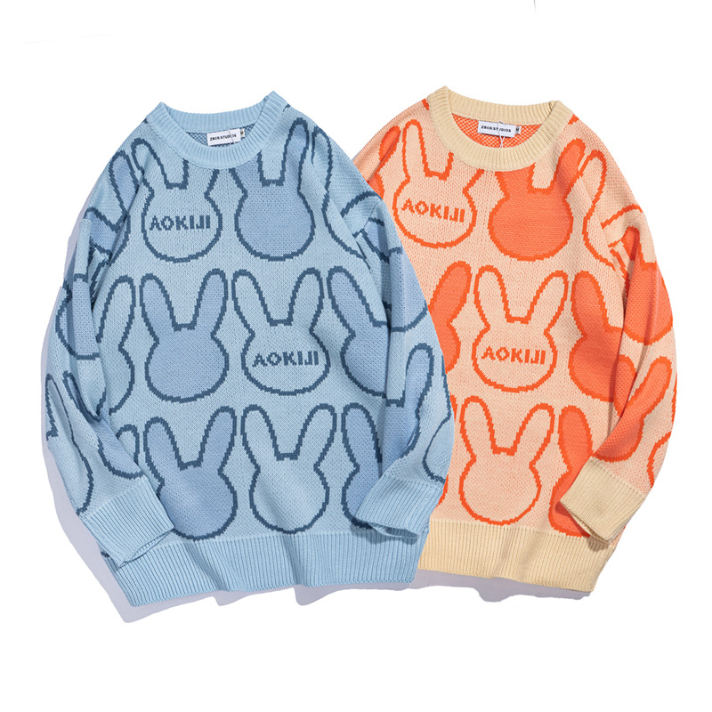 men's 2021 autumn and winter coat casual o neck loose Pullover Sweater for couple for men christmas