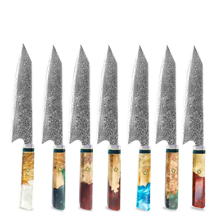 Перевозка груза падения 8 дюймов VG10 67 слоев Дамасская сталь stabwood ручка шеф-повара набор кухонных ножей