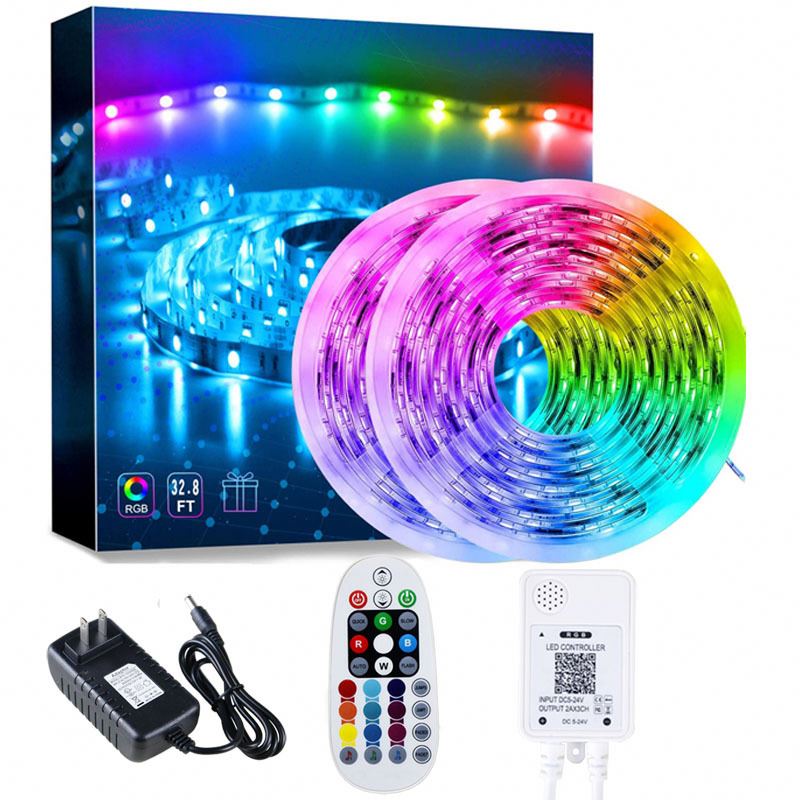 Водонепроницаемая светодиодная лента RGB высокой яркости 5050 m 10m с 44 клавишами, инфракрасный контроллер, китайский поставщик, умная Светодиодная лента 15m 20m 2835
