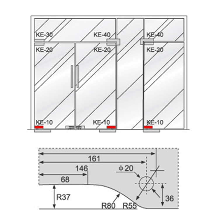 Factory wholesale price produces Top Quality KE10 hydraulic door clamp patch fitting