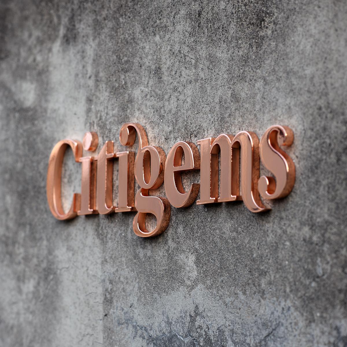 Rustic metal wall letters gold 3d metal letter signs small metal alphabet letters logo business