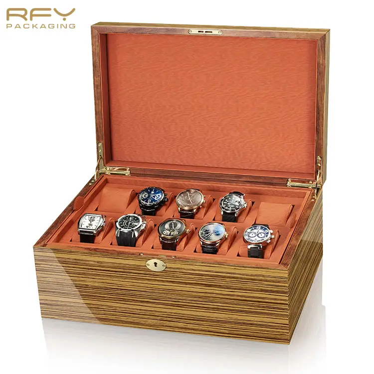 Wooden Box With Lid Solid Wood Watch Gift Box Wooden Boxes With Hinged Lids
