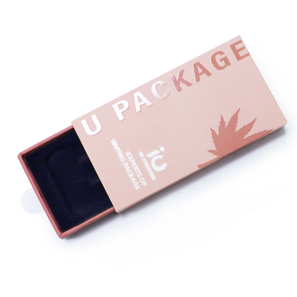 Wholesale Colorful Child Proof Package Box Luxury Slide Box Pink Packaging Sliding Drawer Box With Cr Button