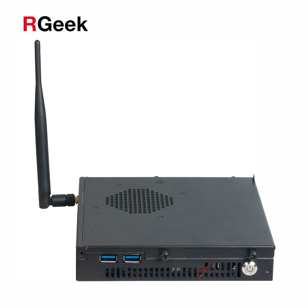 Индивидуальный алюминиевый тонкий ПК RGeek AMD Mini ITX AM4 с 2 портами DP M.2 2280 M.2 2230 2 DDR4 2666