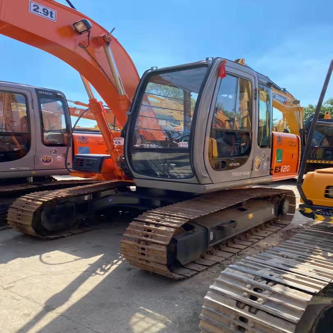 Хит продаж, гидравлический гусеничный экскаватор HITACHI ex120, б/у, хорошего качества