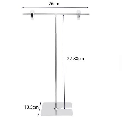 Supermarket retail store tabletop desktop telescopic T type POP poster banner display stand rack