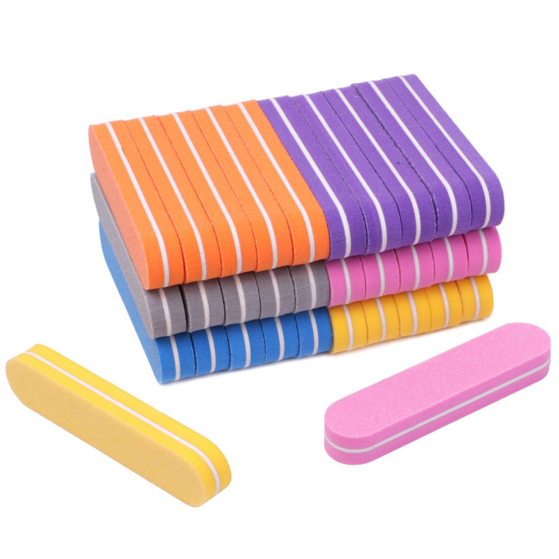 EVA Sponge Nail Files For Manicure 100/180 Strong Thick Sandpaper Sanding Nails File Buffs Buffing Boat Nail Care Tools