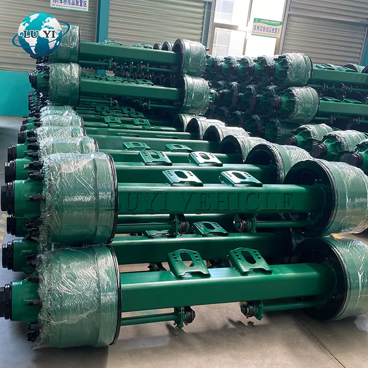 Trailer Parts Axle LUYI Semi Trailer Parts Tandem Axle Trailer Mechanical Suspension