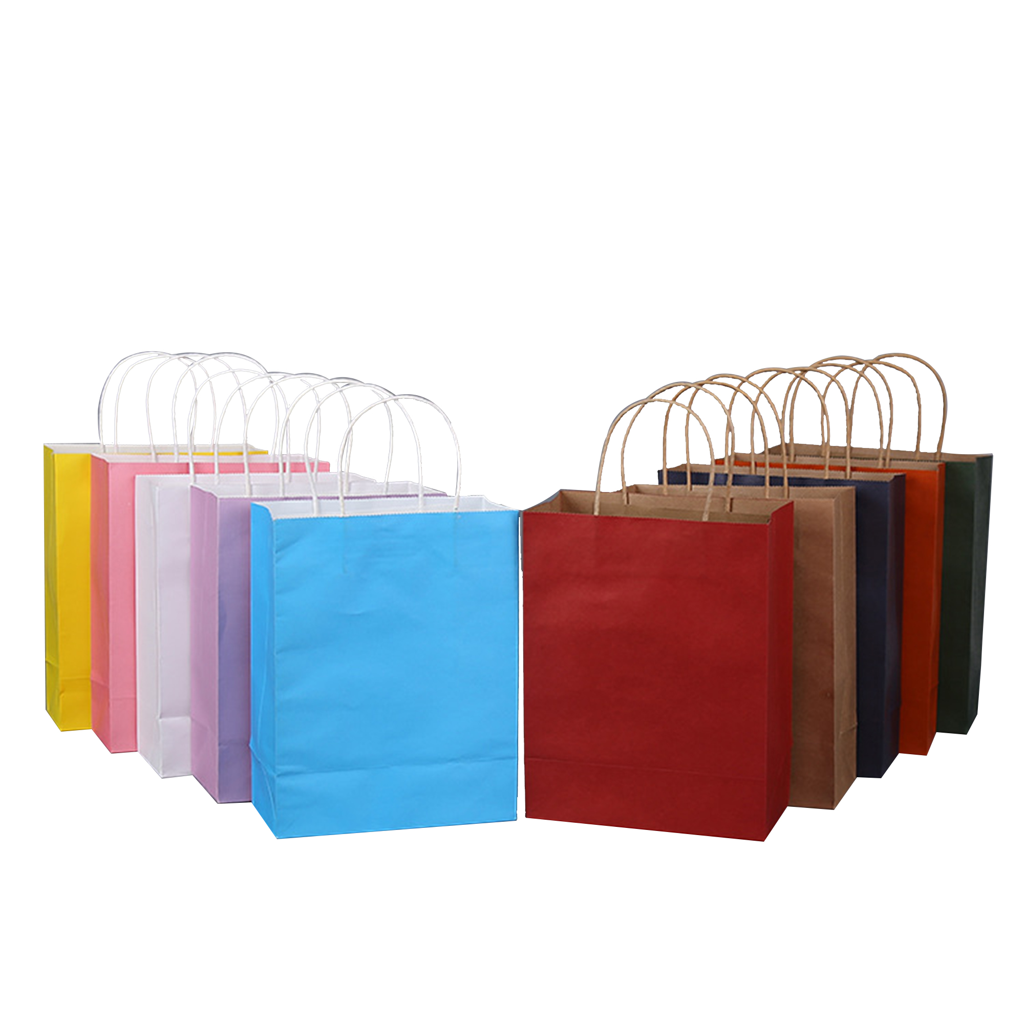 Customized Take Away Food Bag Fashion Shopping Bag Brown Kraft Paper Bags