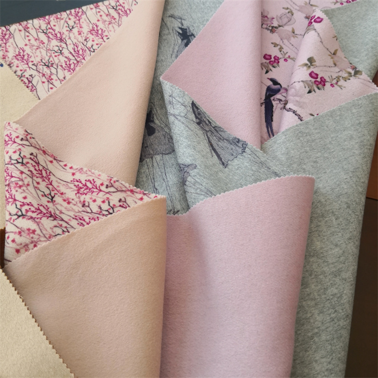 2021 hot sale fashion polyester wool pattern fabric cashmere fabric thick men's and women's tops