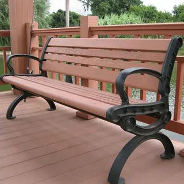 cheap and popular durable recyclable anti-corrosion wpc composite outdoor garden benches