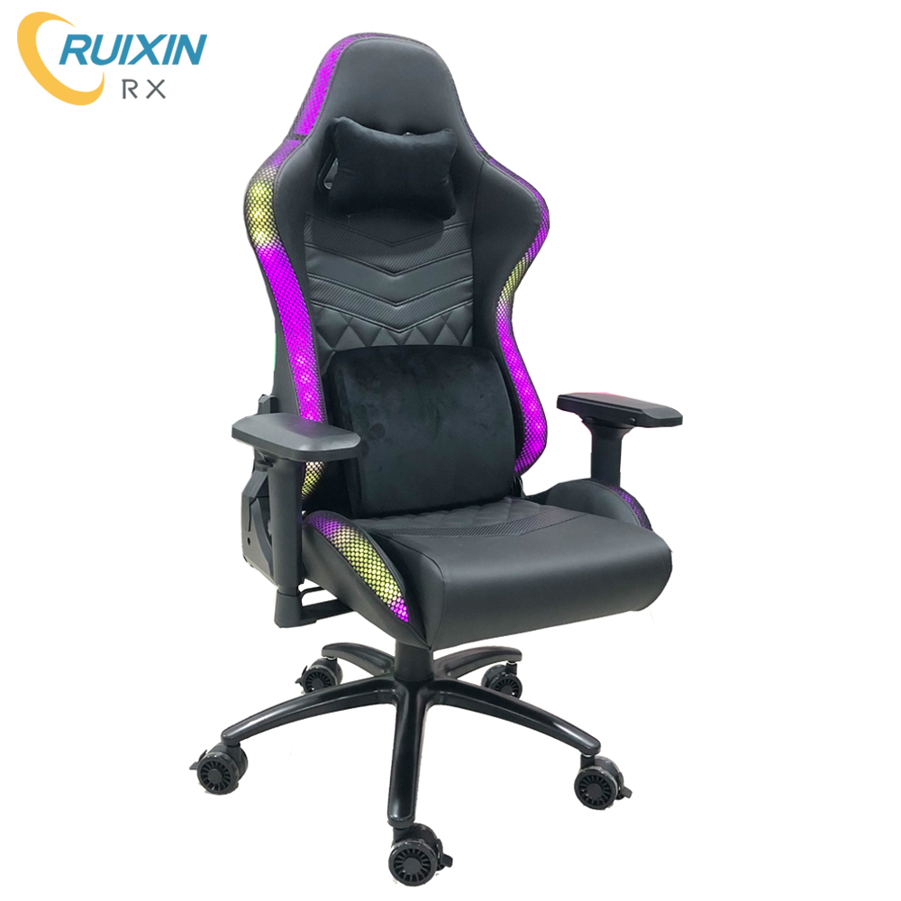 Высококачественное офисное кресло В гоночном стиле, игровое кресло RGB, Гоночное кресло со светодиодной подсветкой для геймеров