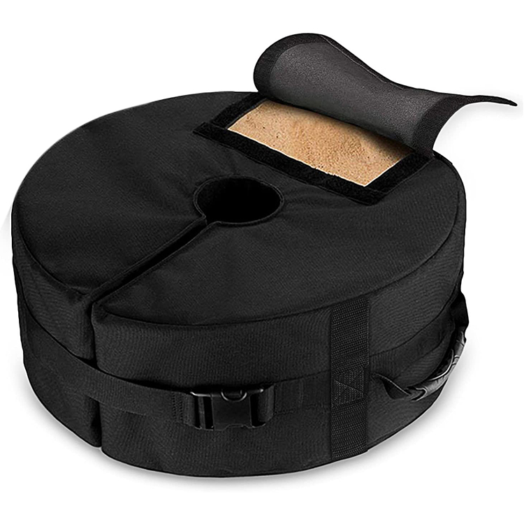 Portable Round Umbrella Base Weights Detachable Wind-Proof Fixing Sandbags Umbrella Base Weight Bag with Handles