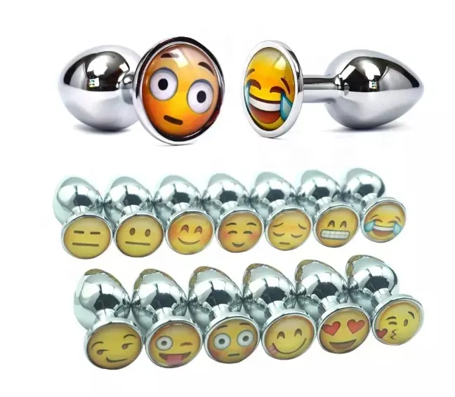 Adult Sex Toys Smiley Face Anal Plug Vaginal Butt Metal Plug Expansion Sex Butt Emoticon Play Sex Game Anal Plugs
