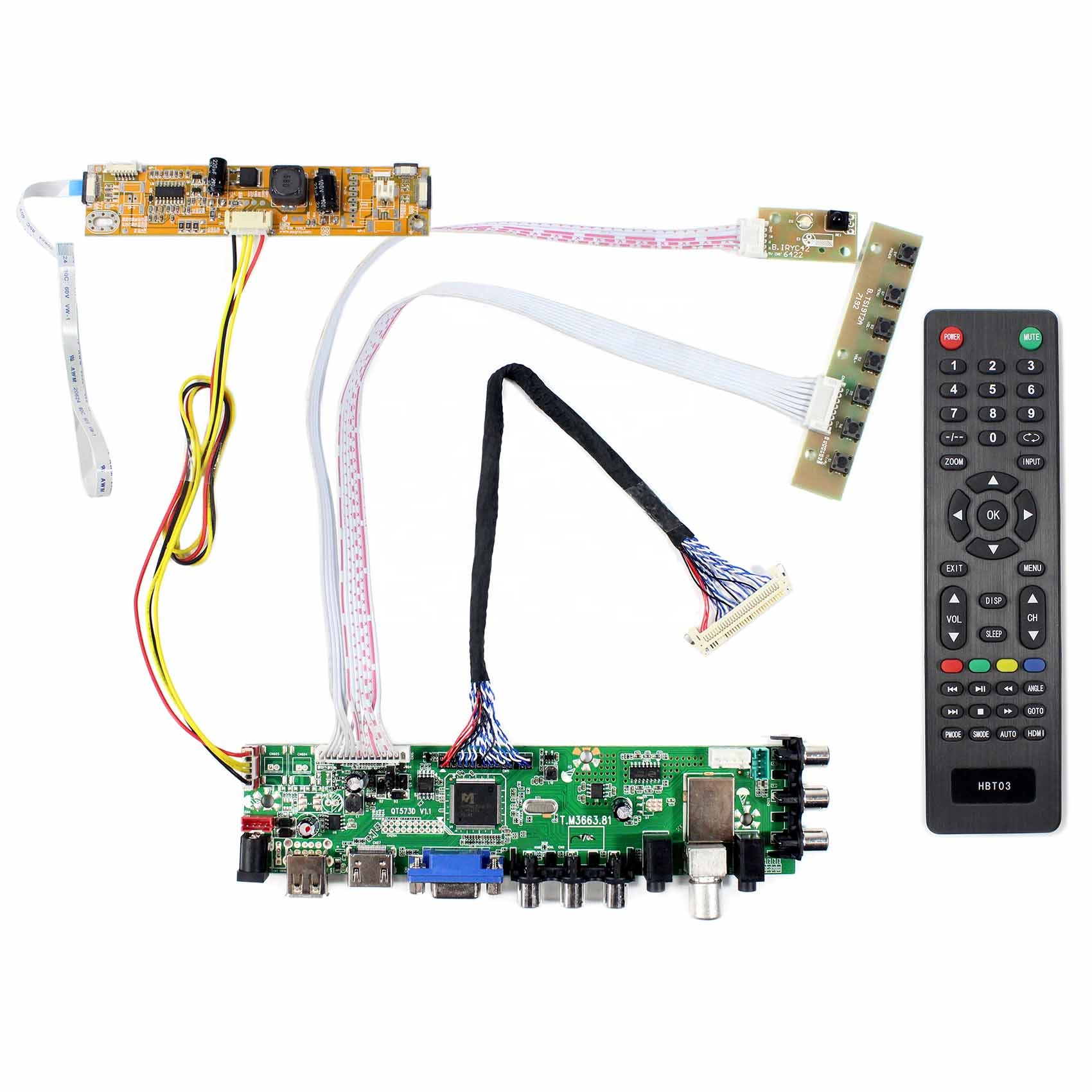 HD MI USB VGA AV ATV DTV lcd-плата контроллера T.M3663.81 для 22 дюймов 1680x1050: LM220WE5-TLA1 LCD панели
