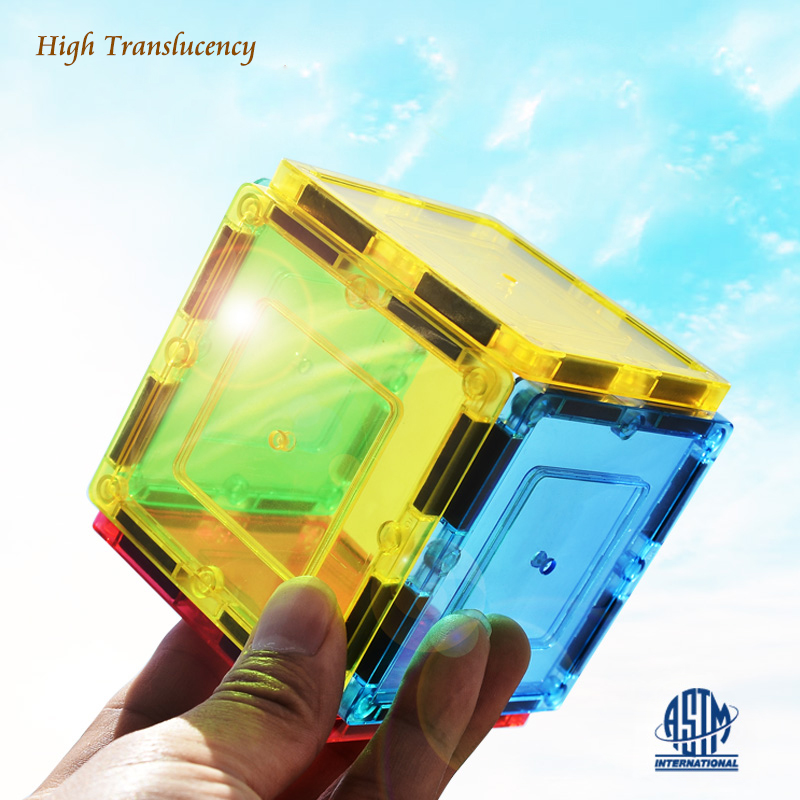 Дошкольная Магнитная Строительная плитка 3D DIY, образовательная плитка magna, набор прозрачных цветов для детей