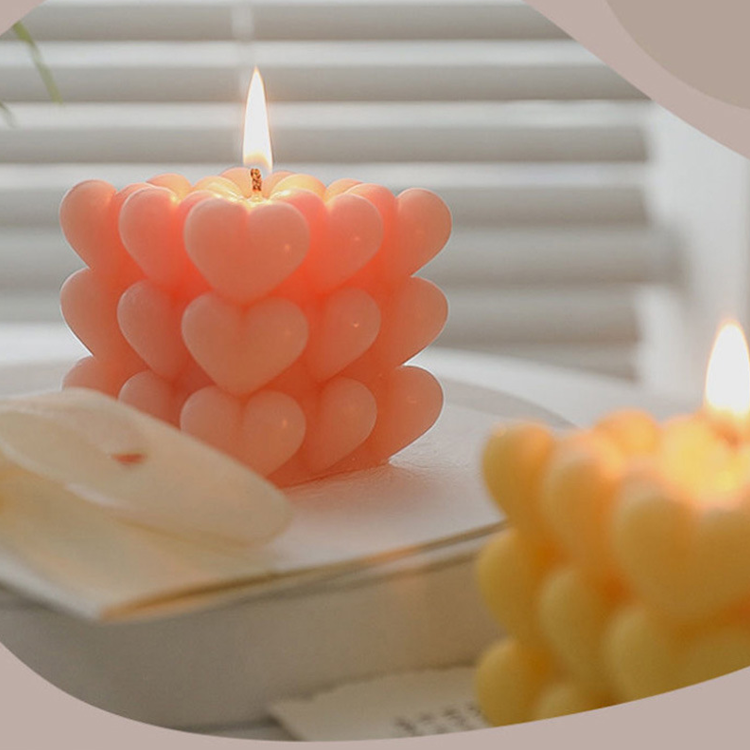 Factory Low Price High Quality Bubble Cube Natural Soy Wax Scented Candles Candle Set For Home Decoration
