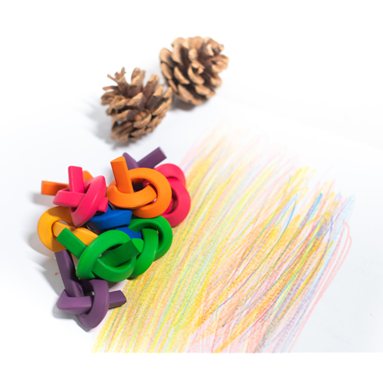 12 Colors Soft Unbreakable 14Cm Triangle Non Toxic Crayon A Sourcil Crayon De Couleur Professionnel