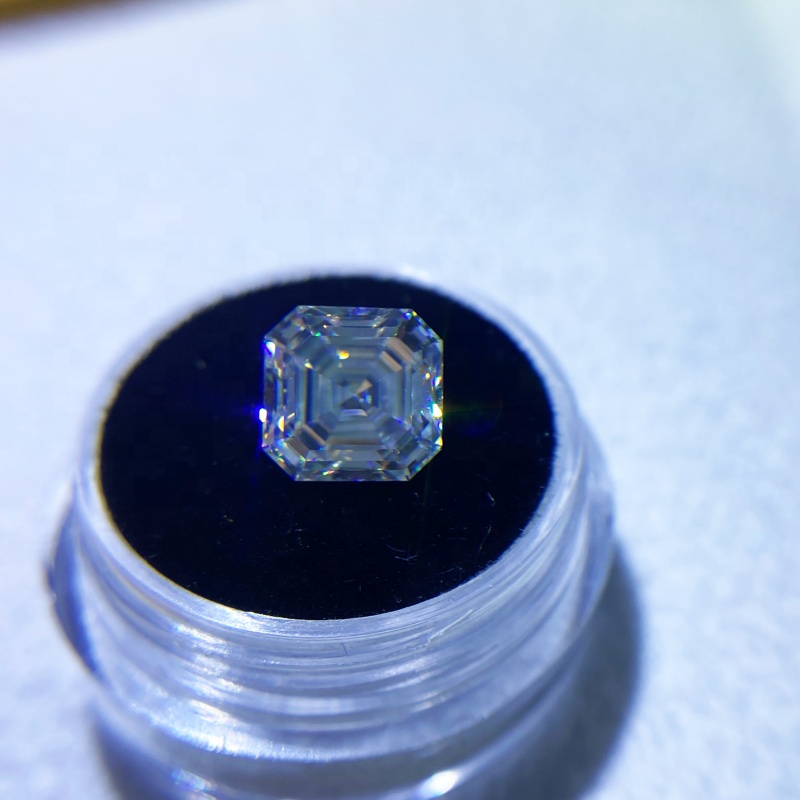 Бриллиантовый драгоценный камень Asscher cut D VVS moissanite для изготовления колец, ювелирных изделий