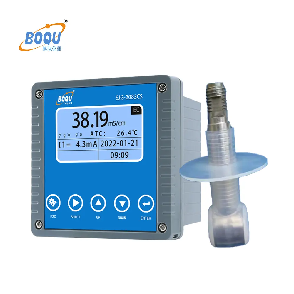 BOQU SJG-3083 High Range 0~26.00%,26~42.00% KOH Water Quality Detection Sulphuric Dustproof Nitric Acid Concentration Meter