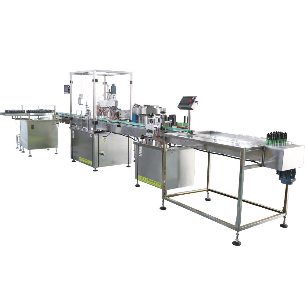Shanghai factory price automatic hemp oil 10ml-100ml filling machine bottle CBD oil fill machine