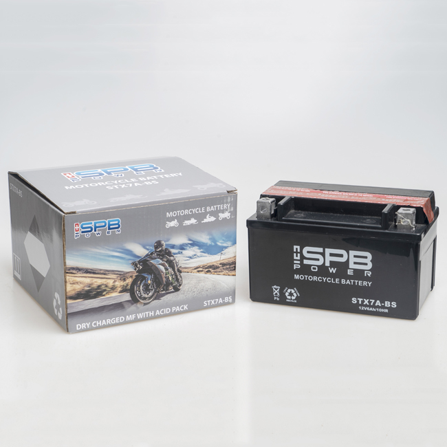 12V 6AH Motorcycle Battery Maintenance Free Rechargeable AGM YTX7A-BS