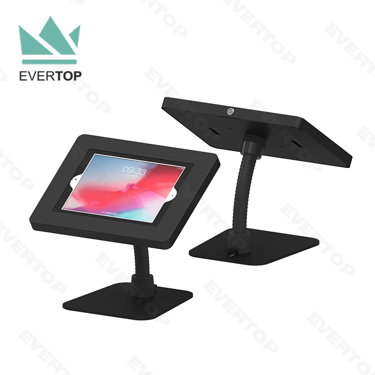 LST04B-C под разными углами стол металла планшета iPad с замком киоск приложение кронштейн с гибкой ручкой для 7 "9,7" 10,5 "12,9" планшетный ПК