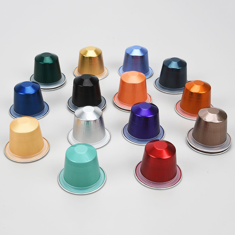Маленькая кофейная капсула из алюминиевой фольги в форме nespresso с крышкой на заказ