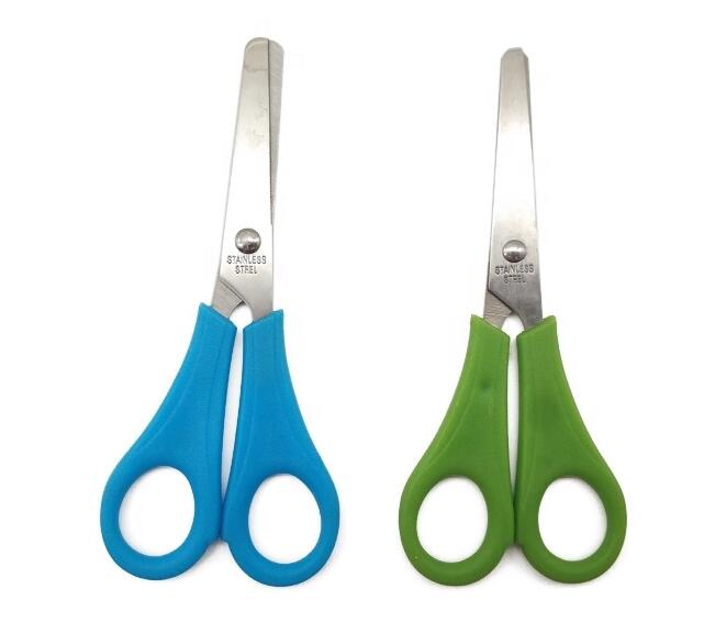 top selling colorful handle child school scissors safe 5.25" paper scissors