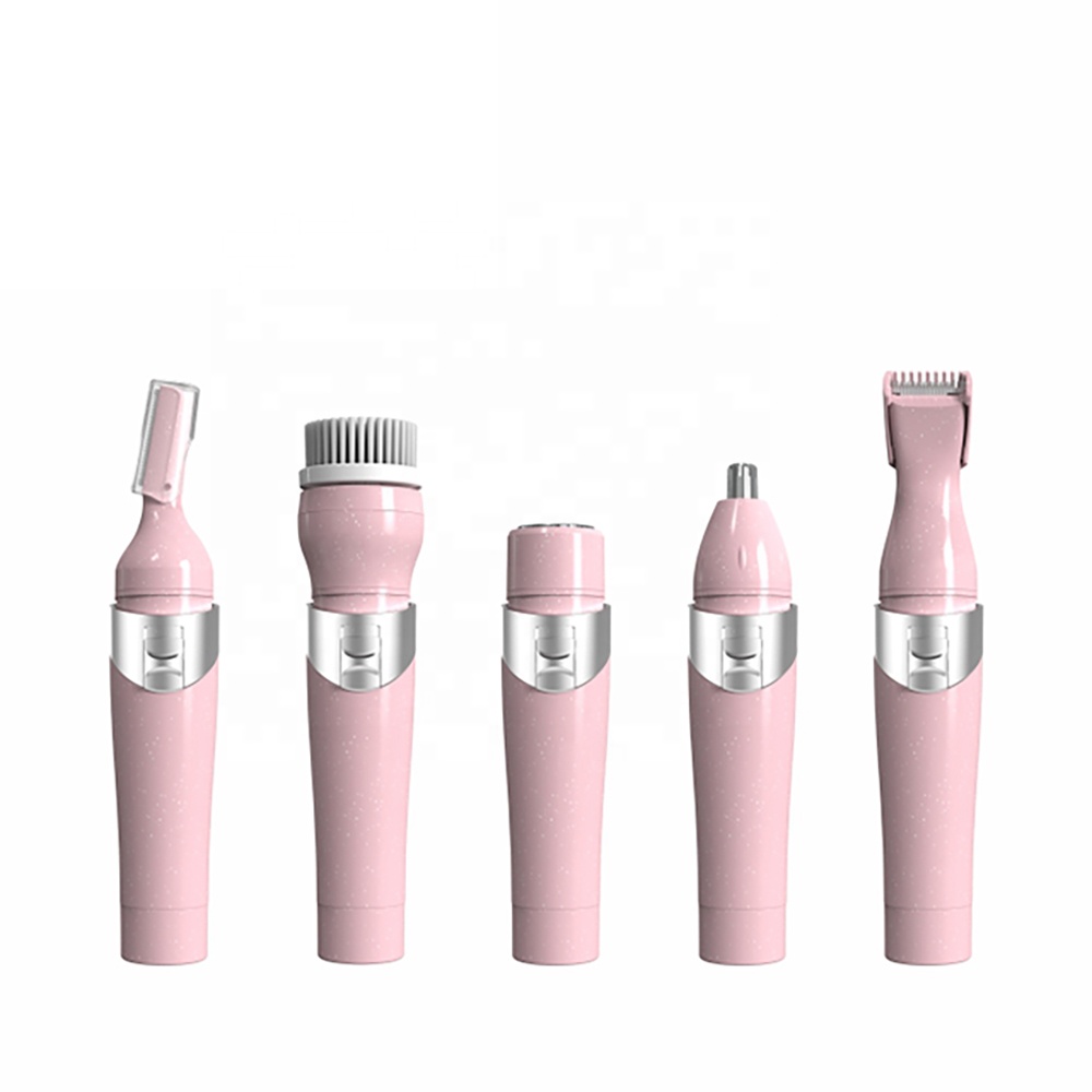RUNWE RI6001 5 IN 1 Lady Care Set USB Rechargeable Washable IPX6 Mini Electric Shaver Bikini Nose & Ear Trimmer For Lady