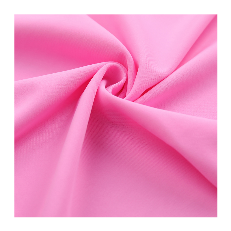 Ready to ship plain dye single jersey spandex fabric pink color bikini bra fabric