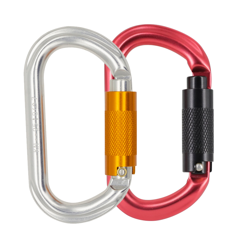 2023 Heavy Duty Hiking Climbing Multi Tool 22kn Locking Carabiner Custom Logo Aluminum