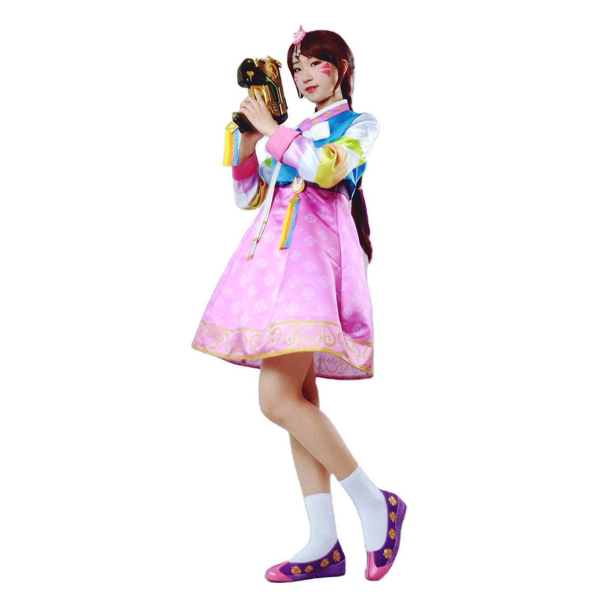 Костюм Overwatch DVa для взрослых женщин, косплей, Хэллоуин, костюм (комплект платьев)