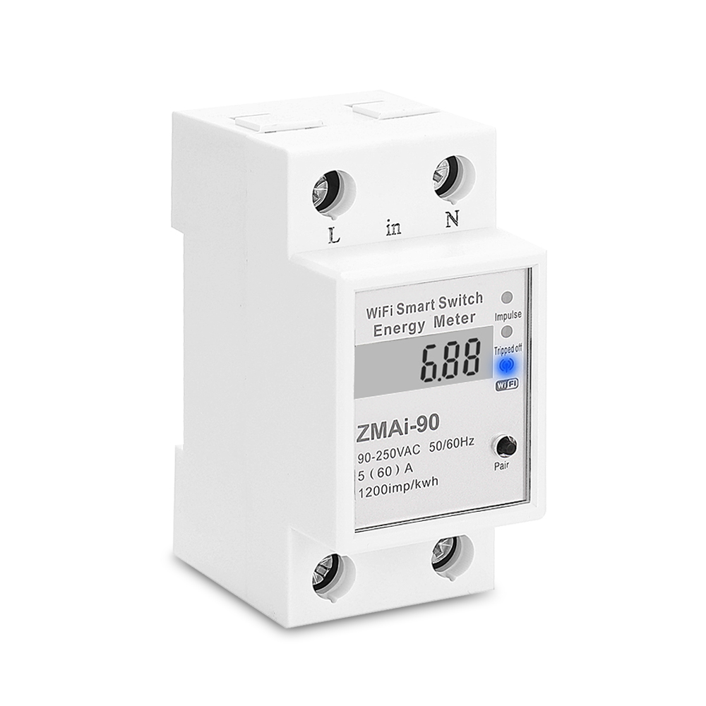 Zemismart WiFi реле Цифровой Электрический измеритель энергии Tuya Smart Life приложение управление Умный дом таймер дистанционное управление