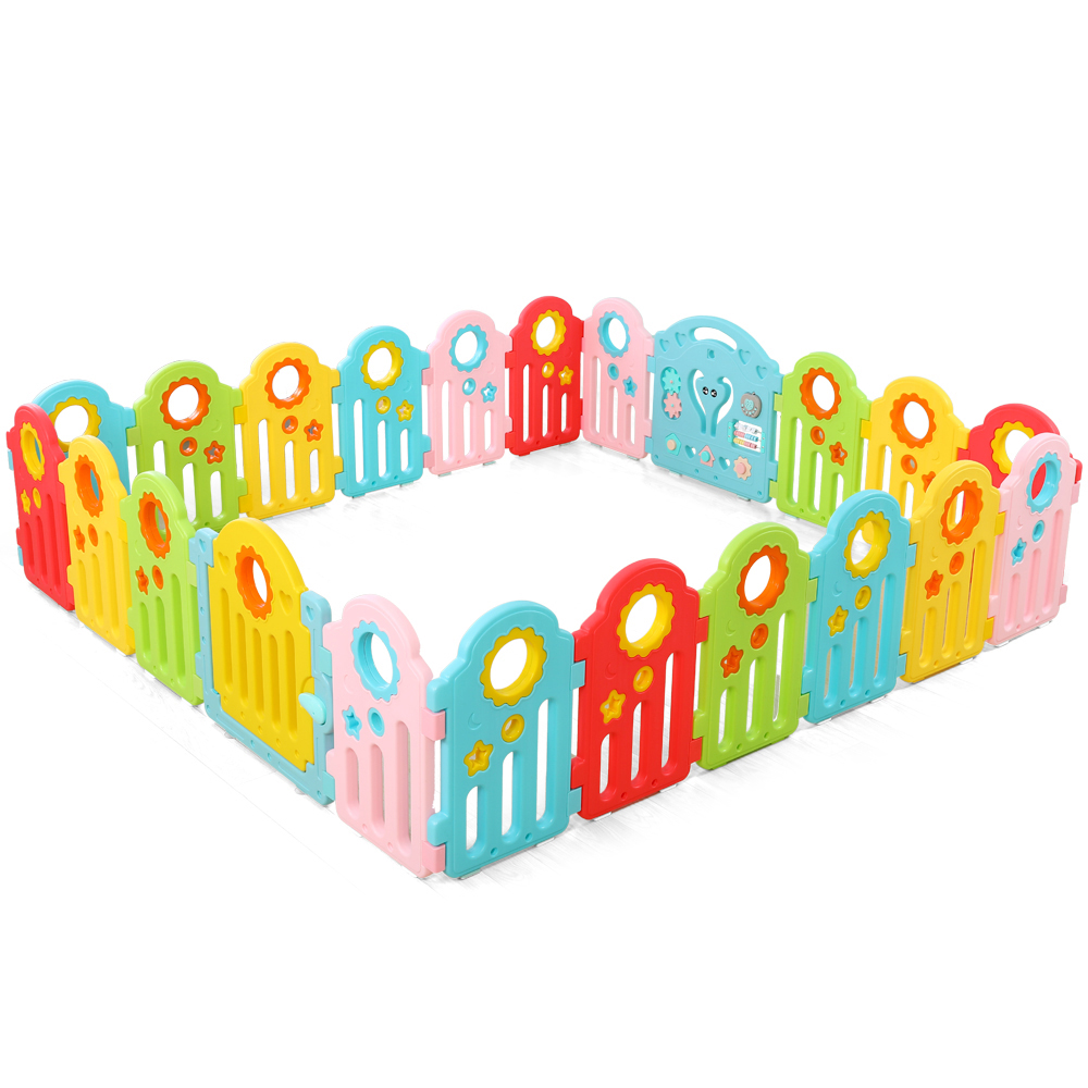 Colorful Sunflower theme indoor plastic baby and toddler playpen