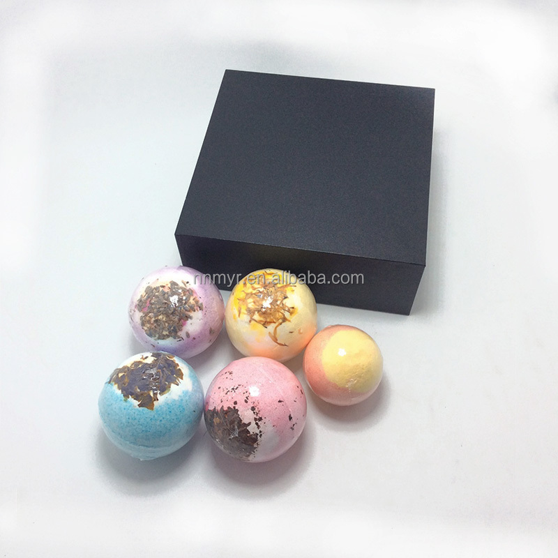 5PCS/Box Bath Balls Gift Set Skin Care Whitening Oil Control Brighten Body Salt Balls Essential Oil Bath Bomb Bubble Bars