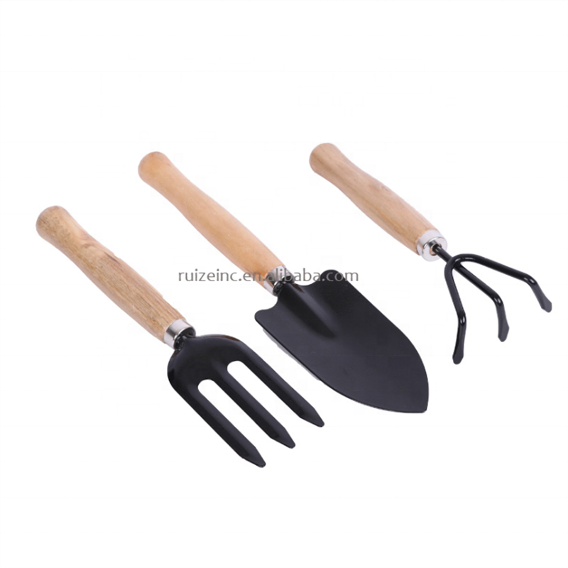 Mini Garden Shovel Rake Spade Erramientas Bonsai Tools Set Wooden Handle For Flowers Potted Plant