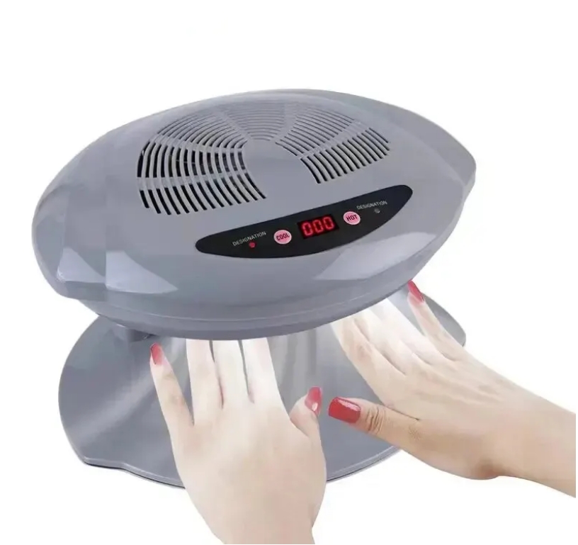 400W Hot & Cold Air Blow Nail Dryer Warm Cool Nail Polish Drying Machine Fan Manicure Vacuum Cleaner Smart Sensor