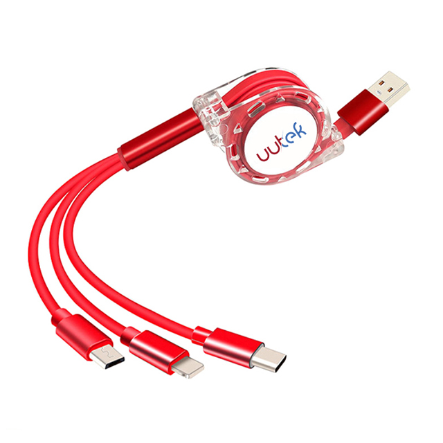 Бесплатная доставка, top2 UUTEK RSZ3 2021, новинка, лидер продаж, usb-кабель 3 в 1 для быстрой зарядки мобильного телефона, USB-кабель для быстрой зарядки