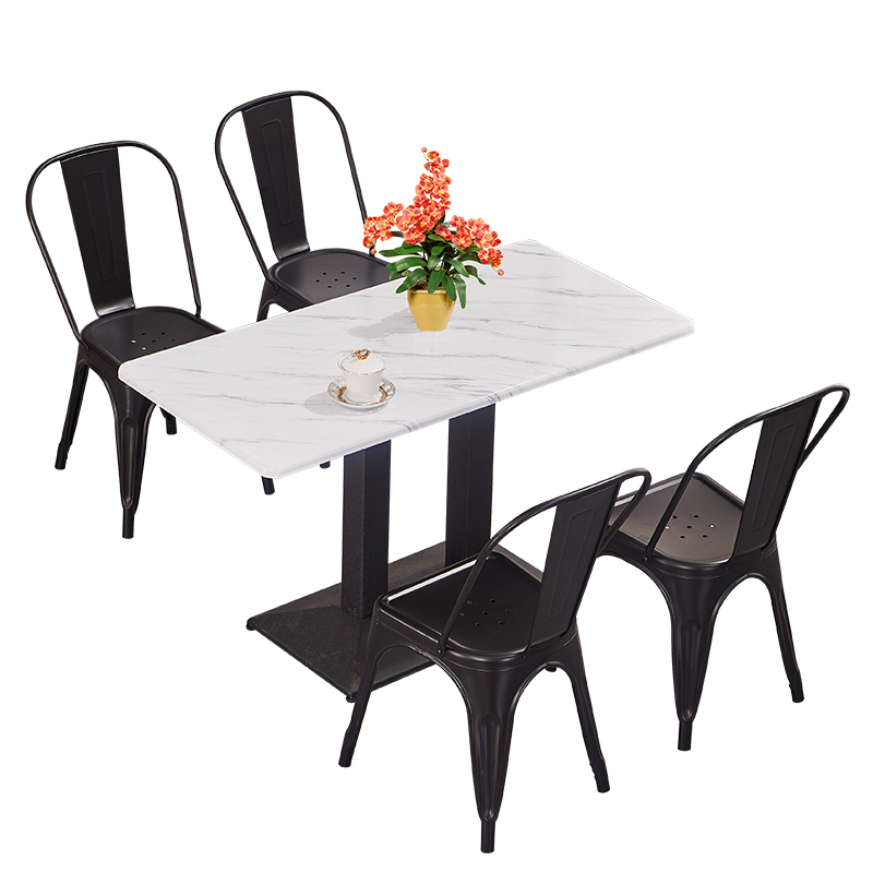Industrial Design Scratch-Resistant Steel Stackable Green And Gold Dining Chairs