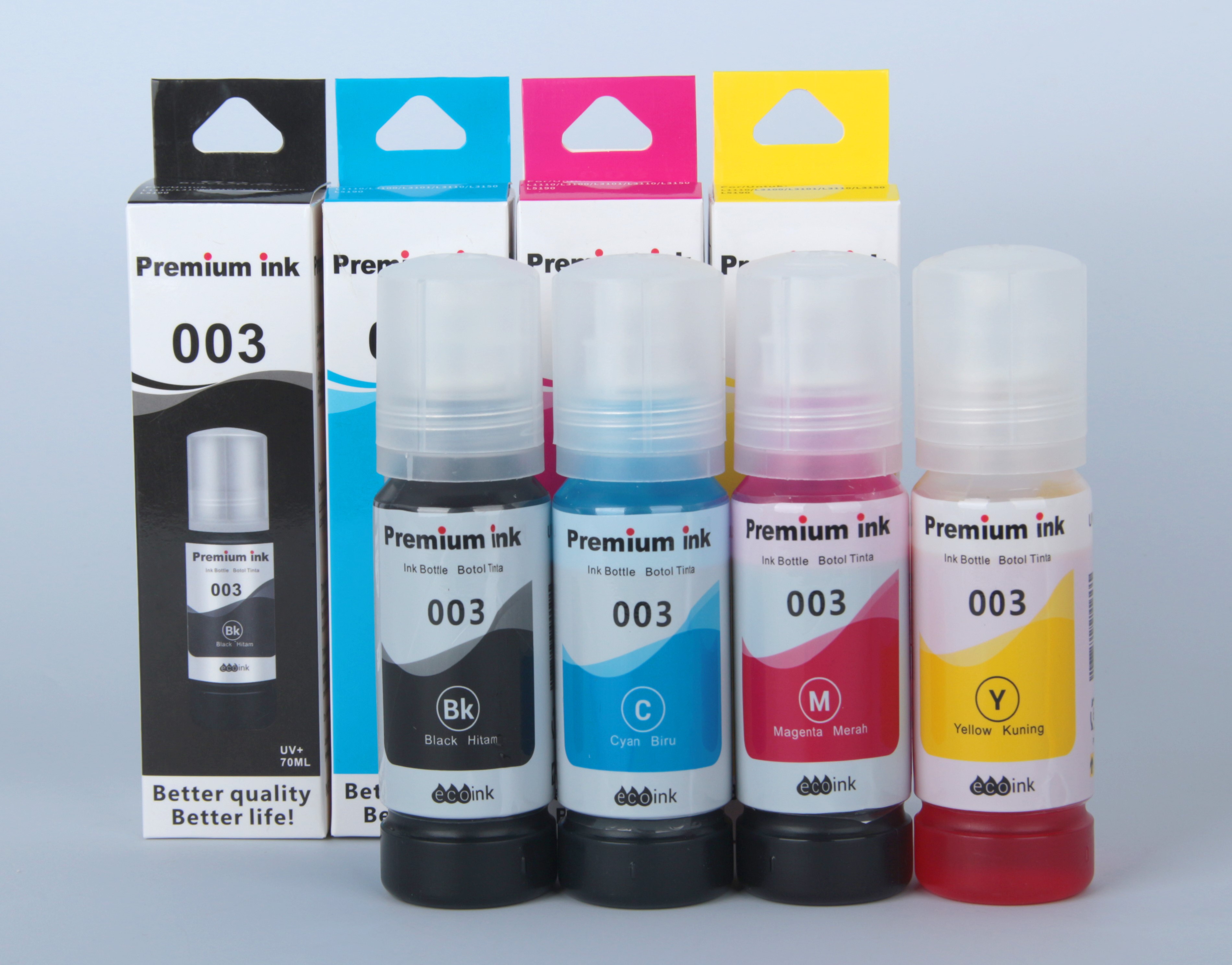 Краска на водной основе Премиум-Качества tintas, подходит для Epson T544 T504 T003 EcoTank L1110 L3110 L5190 L3150