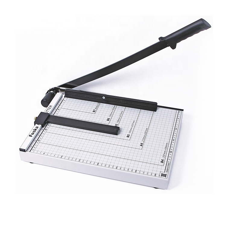 FOSKA A4 Paper Trimmer Vantage Automatic Clamp 15 Sheets Metal Base Guillotines Paper Trimmer Cutting Machine with Blade Lock