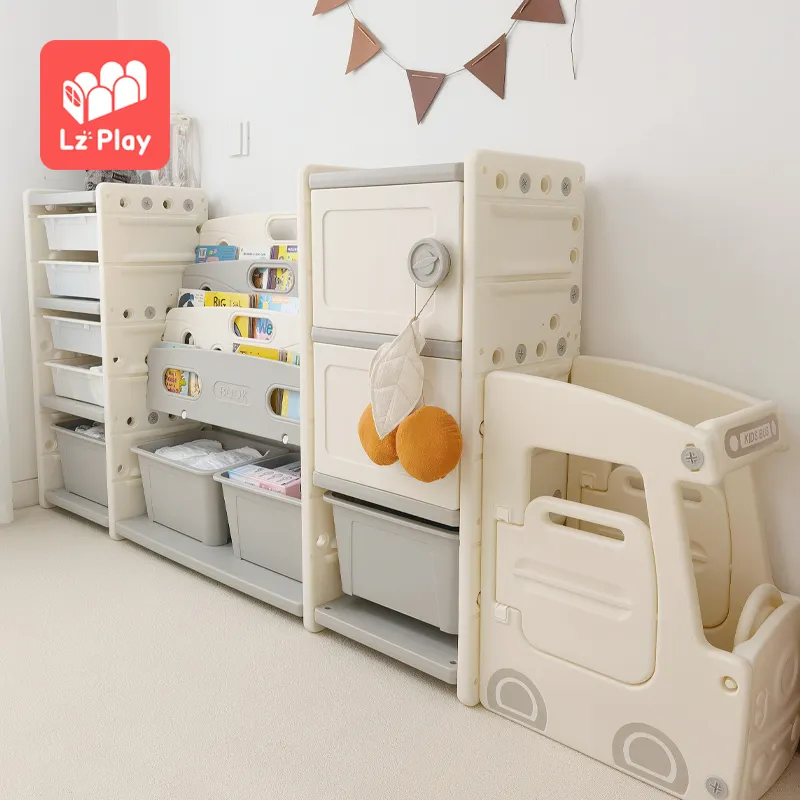 2023 New Kids Toy Storage Cabinets Children Bedroom Kindergarten Furniture Sets Toys Baby Plastic Clothes Organization Box