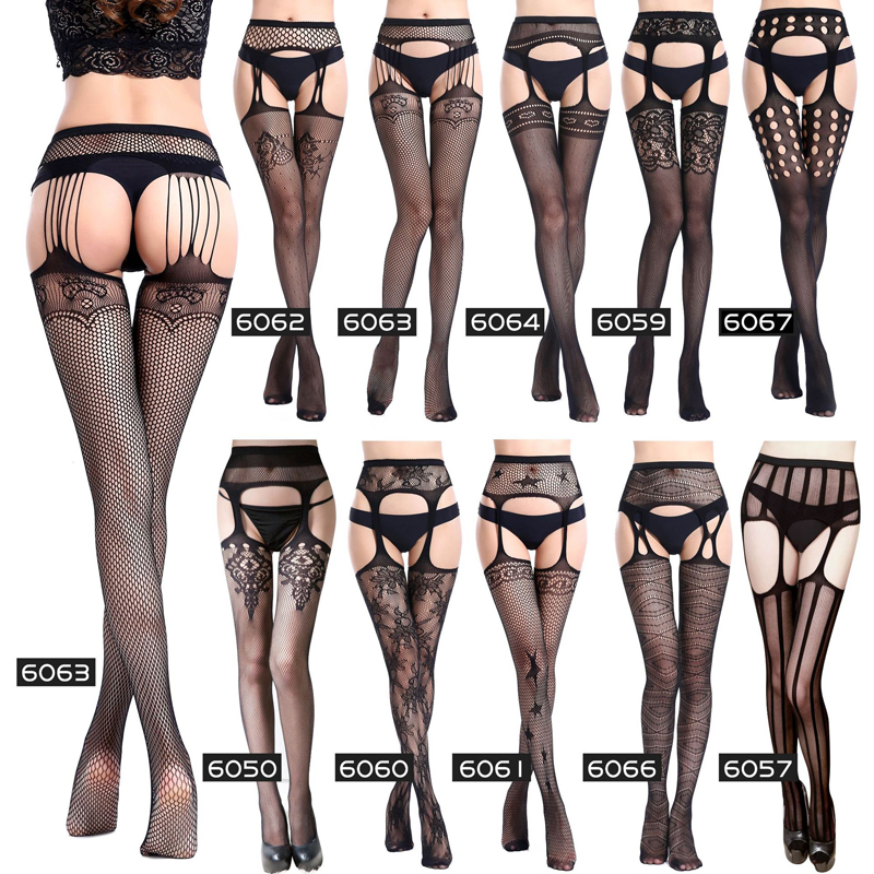 39 different styles sexy women open stocking lace lingerie mesh transparent Pantyhose fishnet body nurse foot stocking