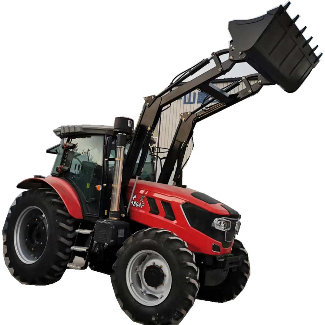 Сельскохозяйственный большой трактор 4wd 50HP б/у Massey Ferguson John Deere YTO Dongfeng 50HP100, трактор с фронтальным погрузчиком и экскаватором