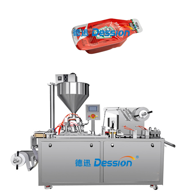 Automatic jelly cup / honey my blister packaging machines for filling an sealing machine