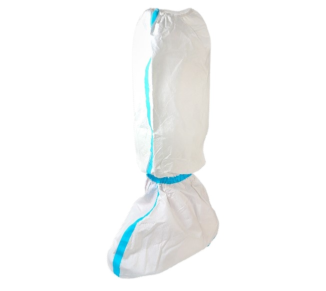 Factory Surgical Covered Heel Boots Disposable Boots Covers Medical China Waterproof White Light Blue Shoe OEM Customized Anti